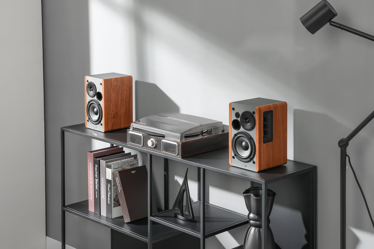 R1280Ts Powered Bookshelf Speakers with Sub Out