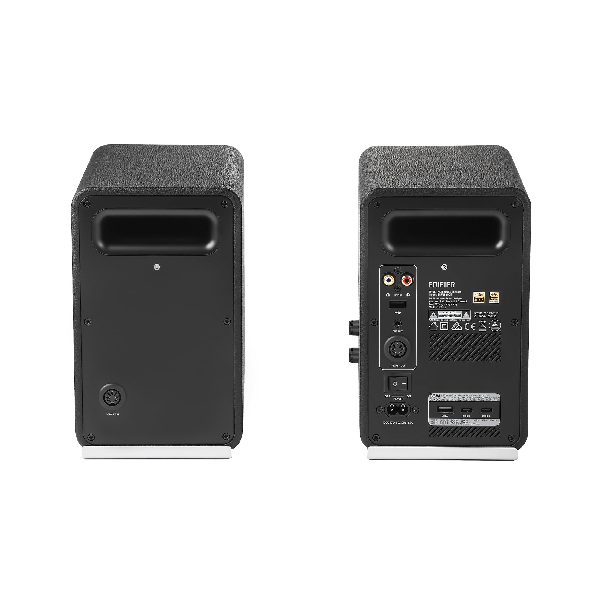 QR65 Desktop Active Monitor Speaker with GaN Charger