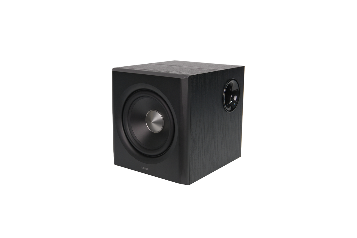 EDIFIER S355DB Black wireless subwoofer driver detail