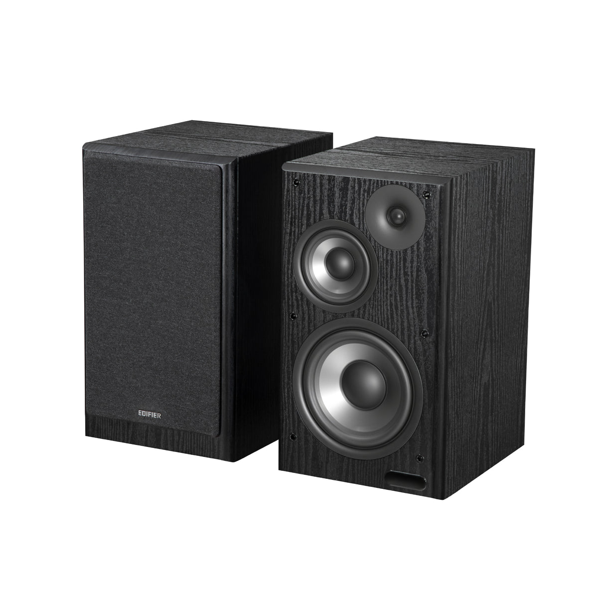 EDIFIER R2750DB Black bookshelf speaker pair angled view