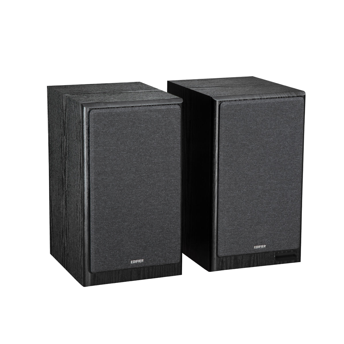 EDIFIER R2750DB Black powered bookshelf speaker pair with grilles