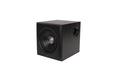 EDIFIER S355DB Walnut wireless subwoofer driver detail