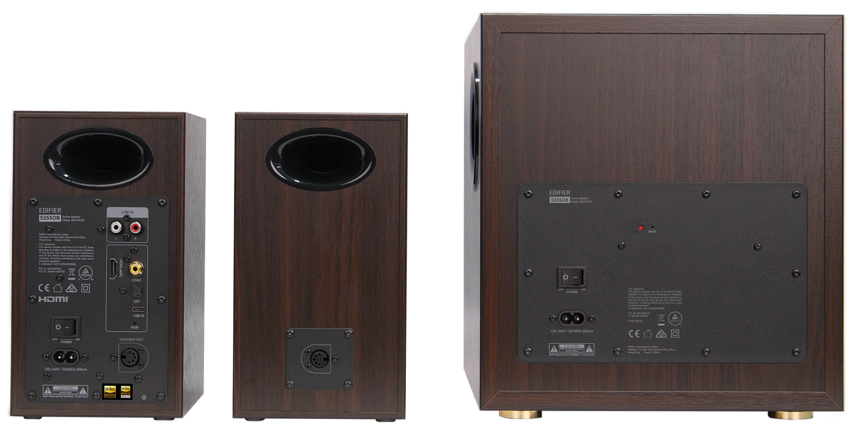 EDIFIER S355DB Walnut 2.1 speaker system with wireless subwoofer